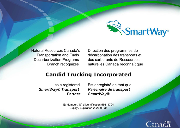 SmartWay certificate
